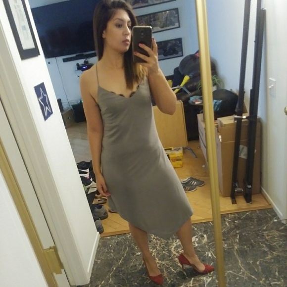 TOPSHOP- NWT grey dress [0348] - Picture 2 of 9